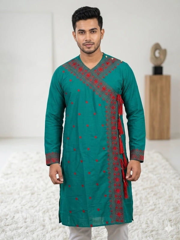 Babumashai Pestal green Panjabi