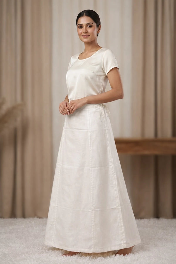 Cotton White Saya (Petticoat)