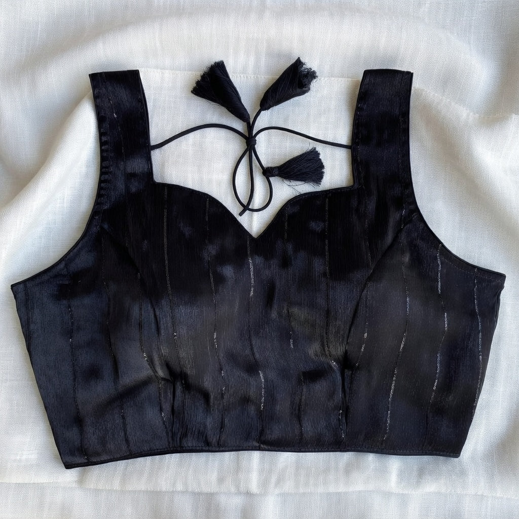 Dual-tone Jimmy Choo Shining Party Full Stitched Blouse