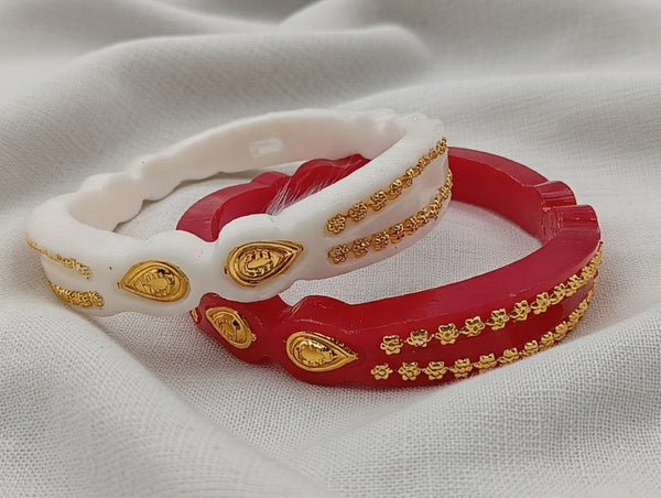 Gold-Plated Sakha Bangles (Style - TBJW1003)