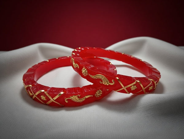 Gold-Plated Sakha Bangles (Style - TBJW1004)