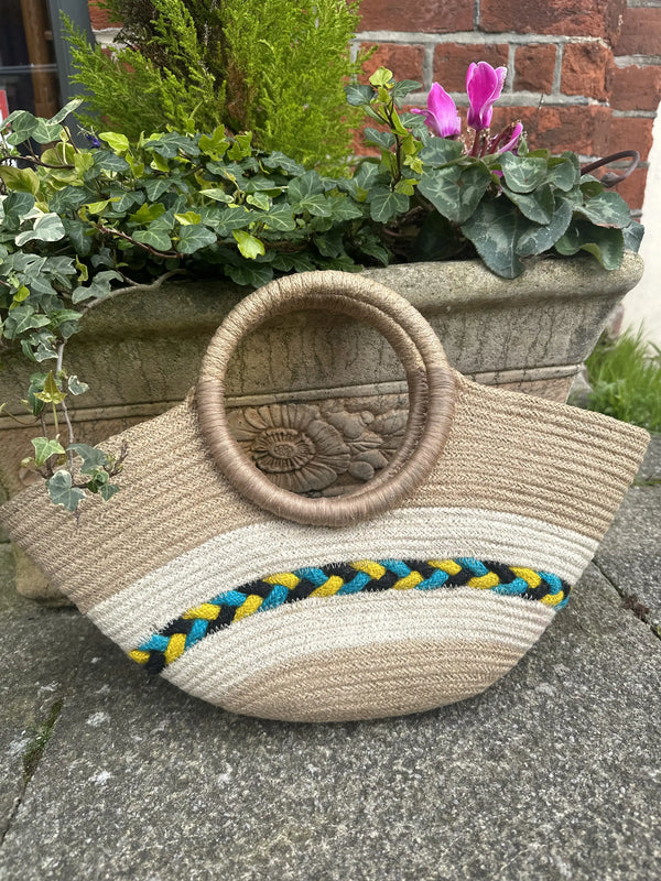 HANDMADE JUTE CLUTCH (Code - TBEB1001C01)