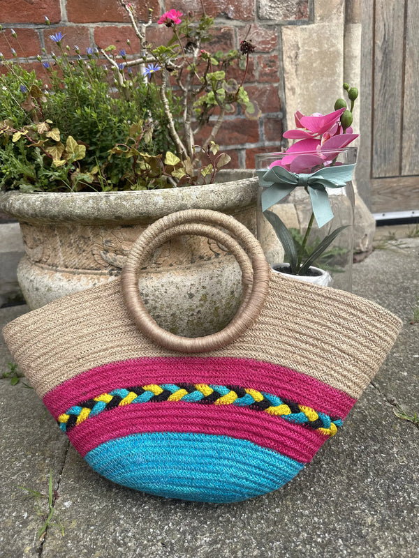 HANDMADE JUTE CLUTCH (Code - TBEB1001C02)