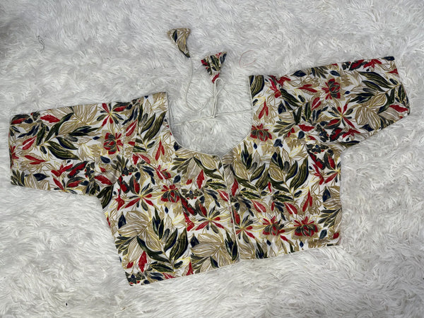 NON-PADDED COTTON TIE-UP WHITE BLOUSE