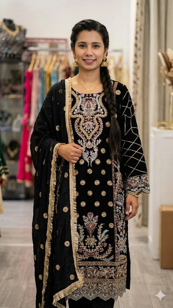 Original Pakistani Black Salwar