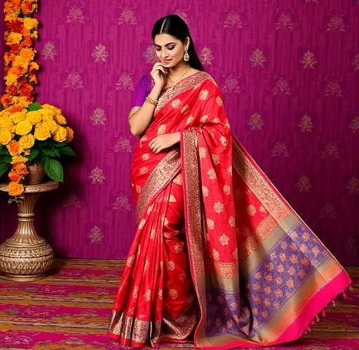 Jamdani Saree for Durga Puja