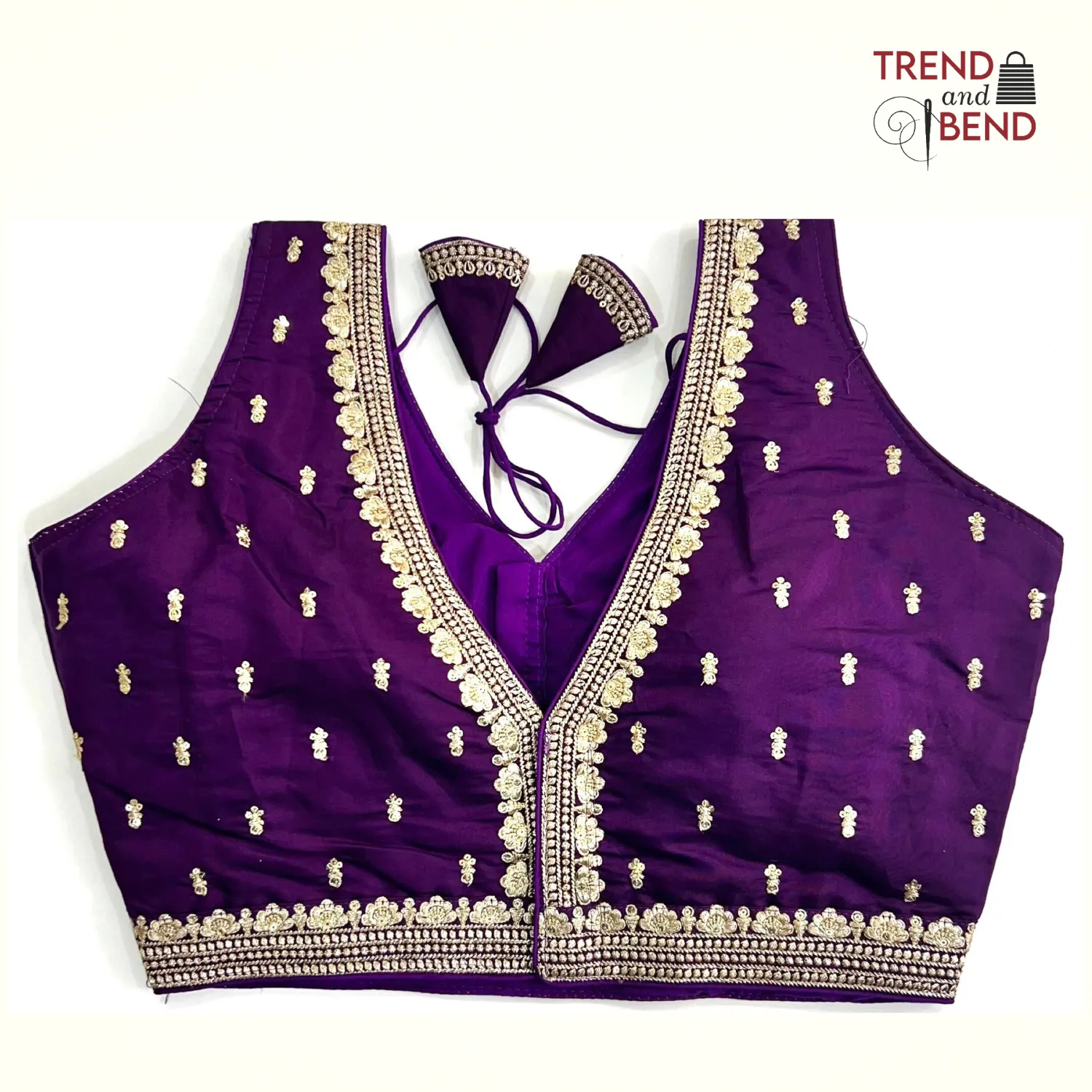 Sabyasachi Inspired Embroidery Lavender Color Blouse Pattern