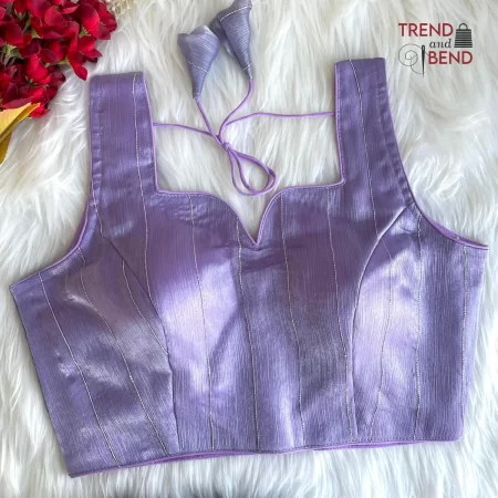 Dual-tone Jimmy Choo Shining Party Lavender Full Stitched Blouse