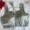 Dual-tone Jimmy Choo Shining Full Stitched Grey Party Blouse